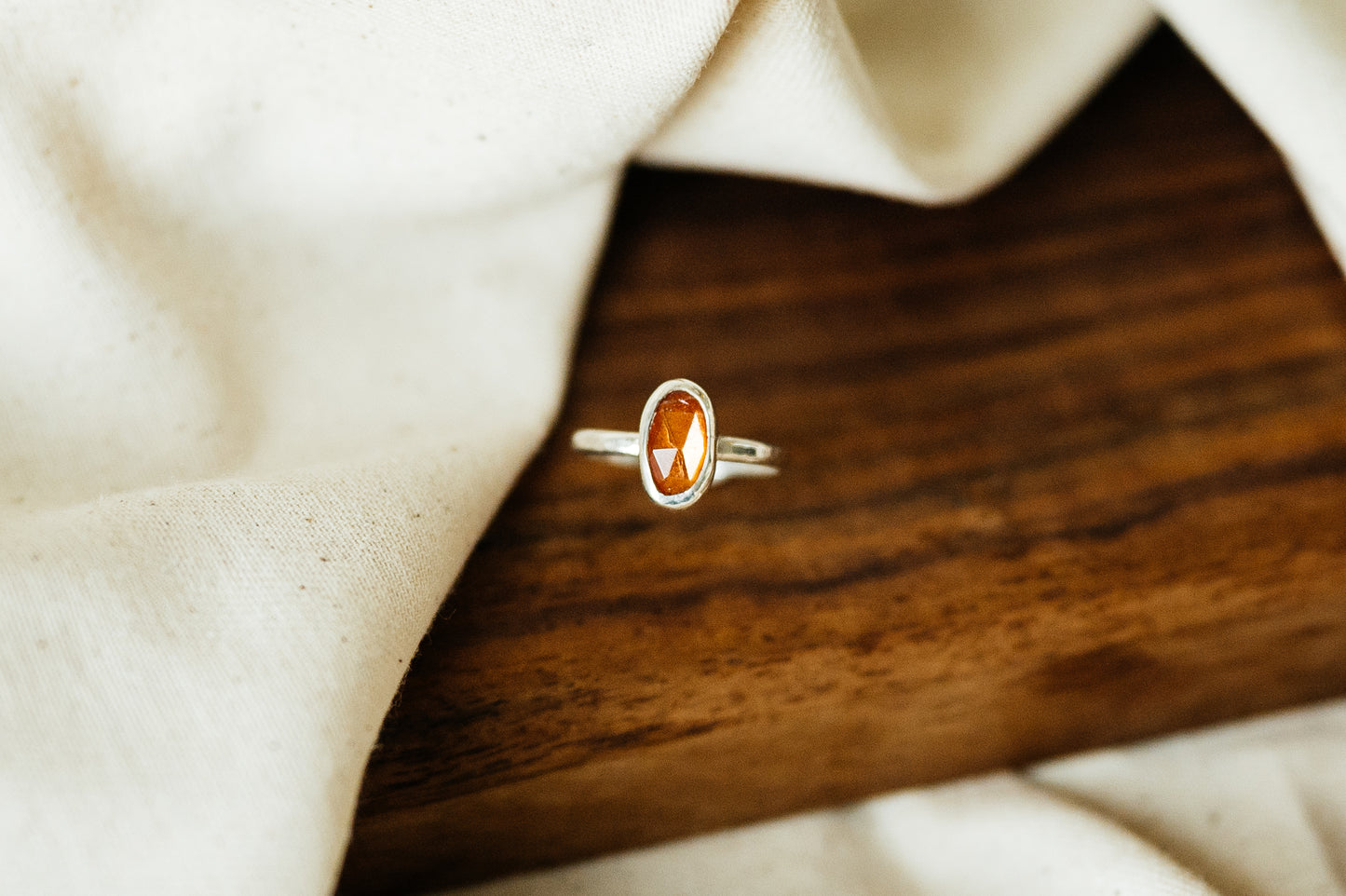 Rosecut Carnelian Ring