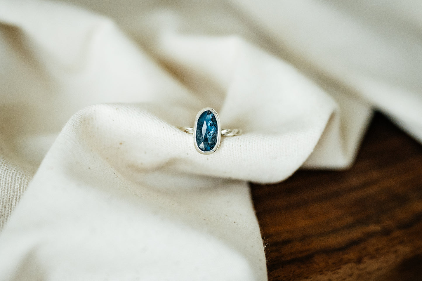 Kyanite Braided Ring