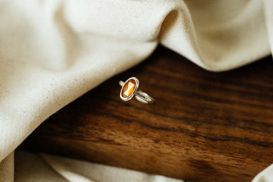 Rosecut Carnelian Ring