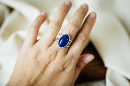 Lapis Lazuli Orbit Ring