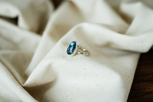 Kyanite Braided Ring