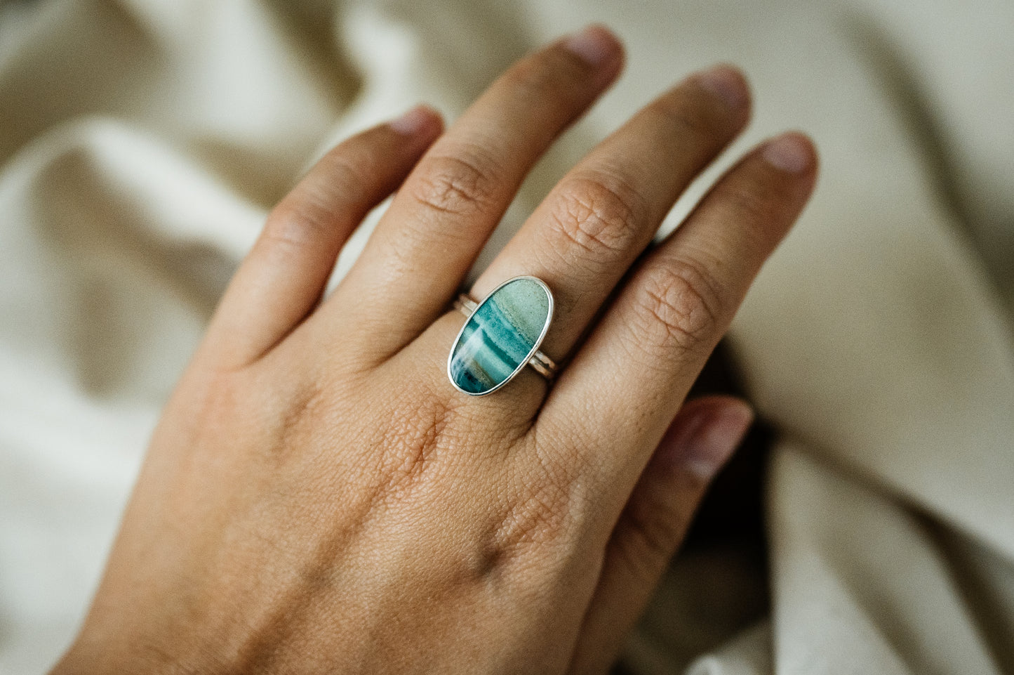 Opalised Wood Ring